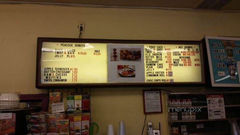 Peacock Donuts - Arcadia, CA menu_pic