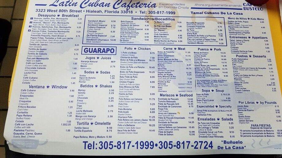 Latin Cuban Cafeteria - Hialeah, FL