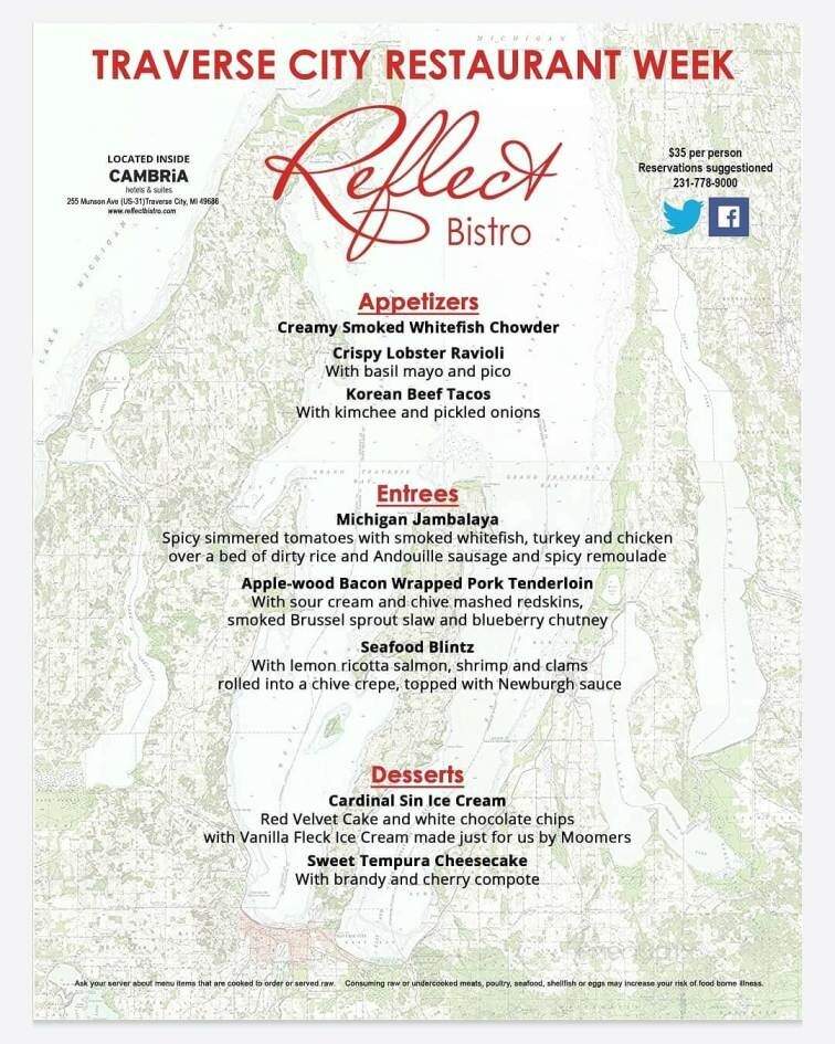 Reflections Restaurant & Lng - Traverse City, MI menu_pic