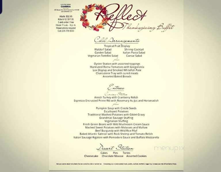 Reflections Restaurant & Lng - Traverse City, MI menu_pic