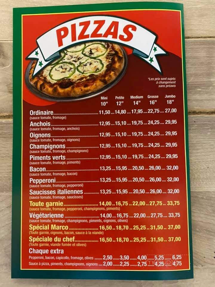 Marco Restaurant - Sainte-Julie, QC menu_pic