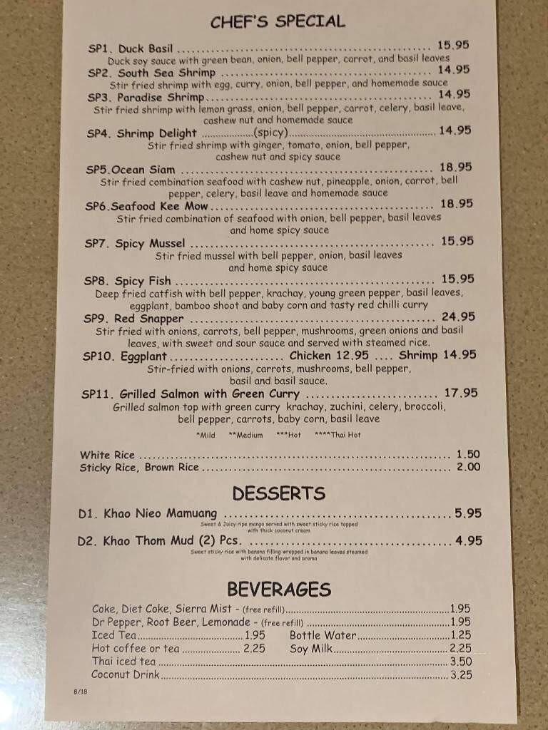 Thai Orchid Restaurant - Slidell, LA menu_pic