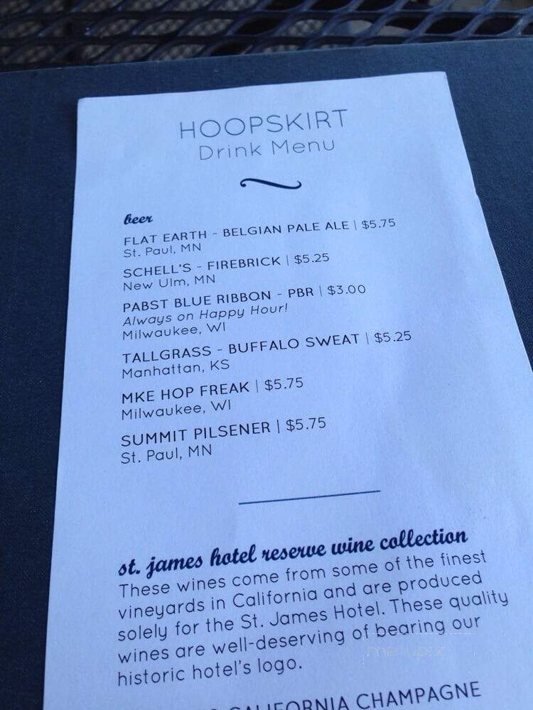 Veranda - Red Wing, MN menu_pic