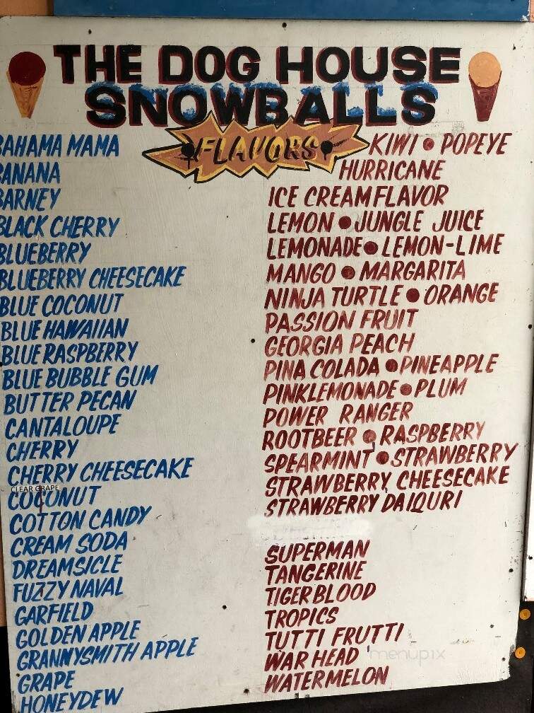 Dog House - Moss Point, MS menu_pic