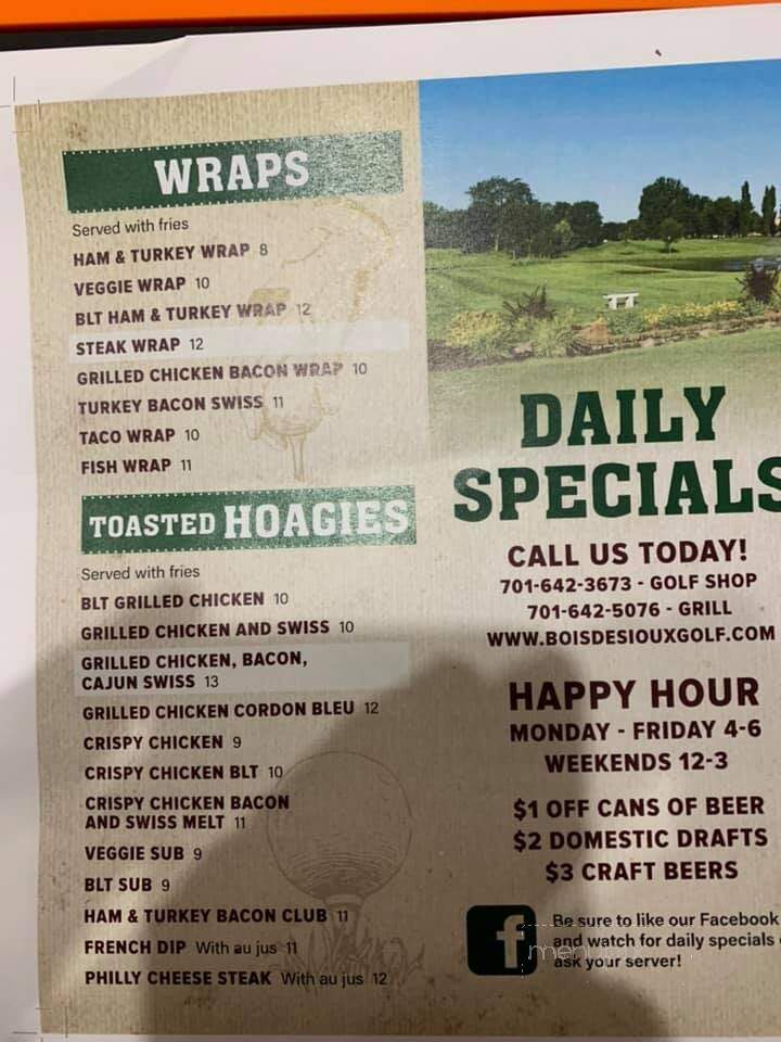 Grill Room - Wahpeton, ND menu_pic