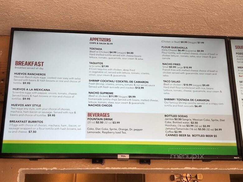 Tonita's Mexican Food - San Luis Obispo, CA menu_pic