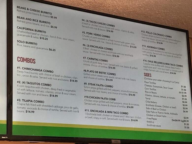 Tonita's Mexican Food - San Luis Obispo, CA menu_pic