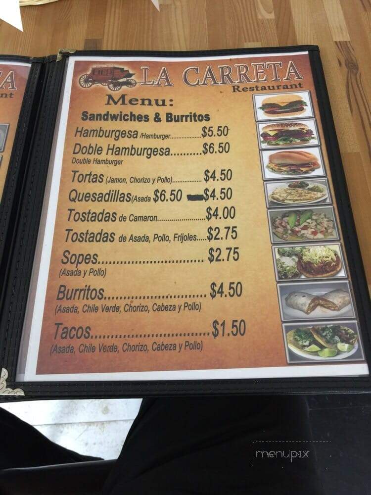 Restaurante La Carreta - Avenal, CA menu_pic