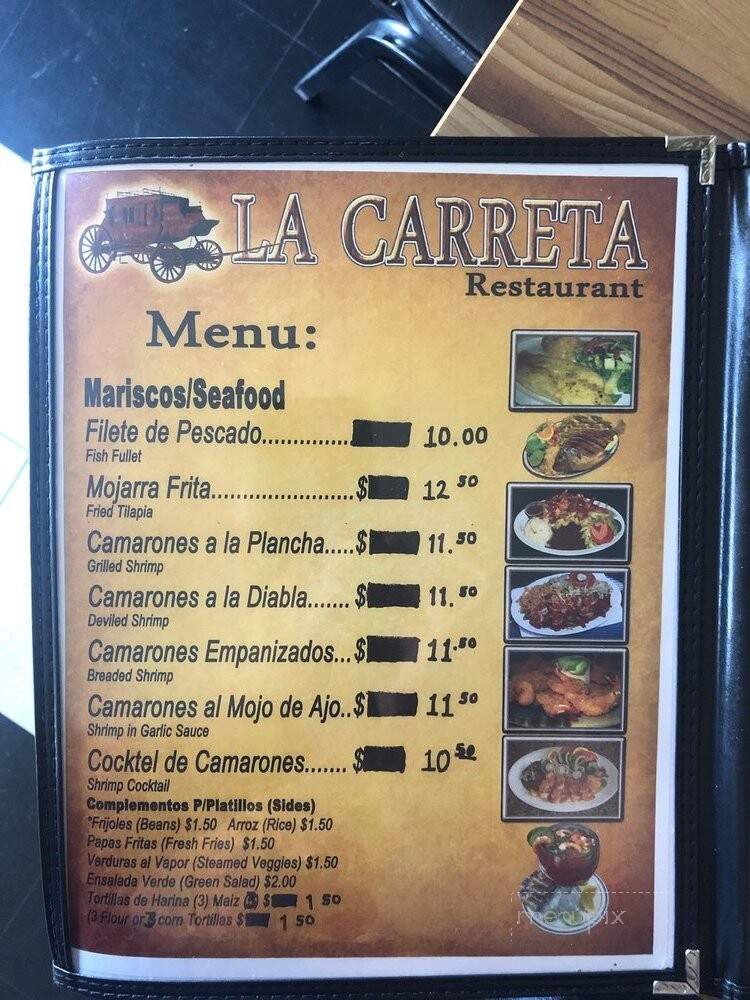 Restaurante La Carreta - Avenal, CA menu_pic