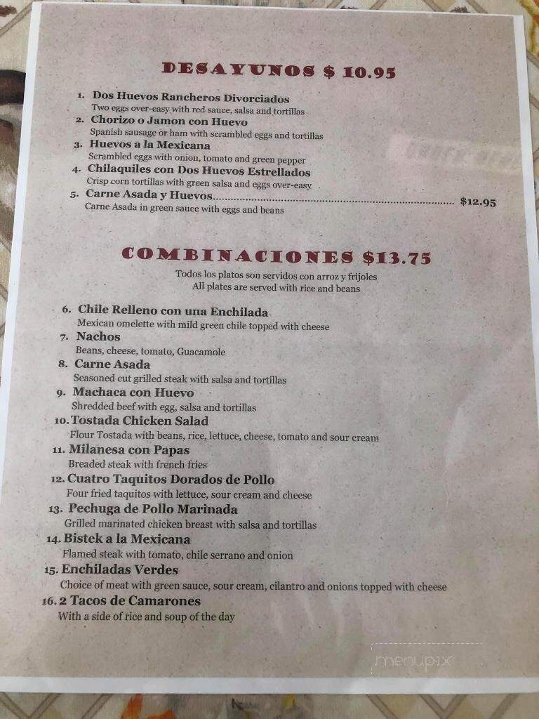 Licha's Restaurant - Hawthorne, CA menu_pic