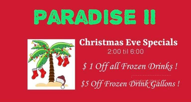Paradise II - Lake Arthur, LA menu_pic