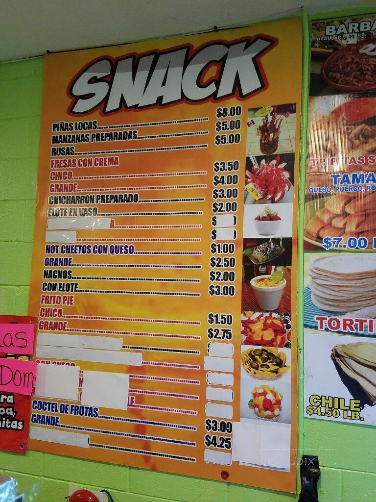 Diana's Tortilleria & Taqueria - La Feria, TX menu_pic