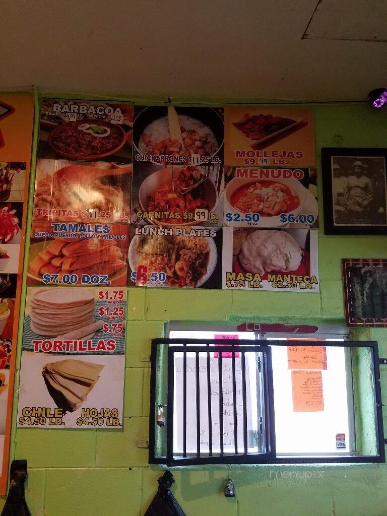 Diana's Tortilleria & Taqueria - La Feria, TX menu_pic