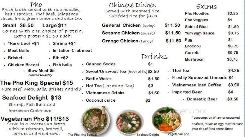 The Pho King Spot - D'Iberville, MS menu_pic