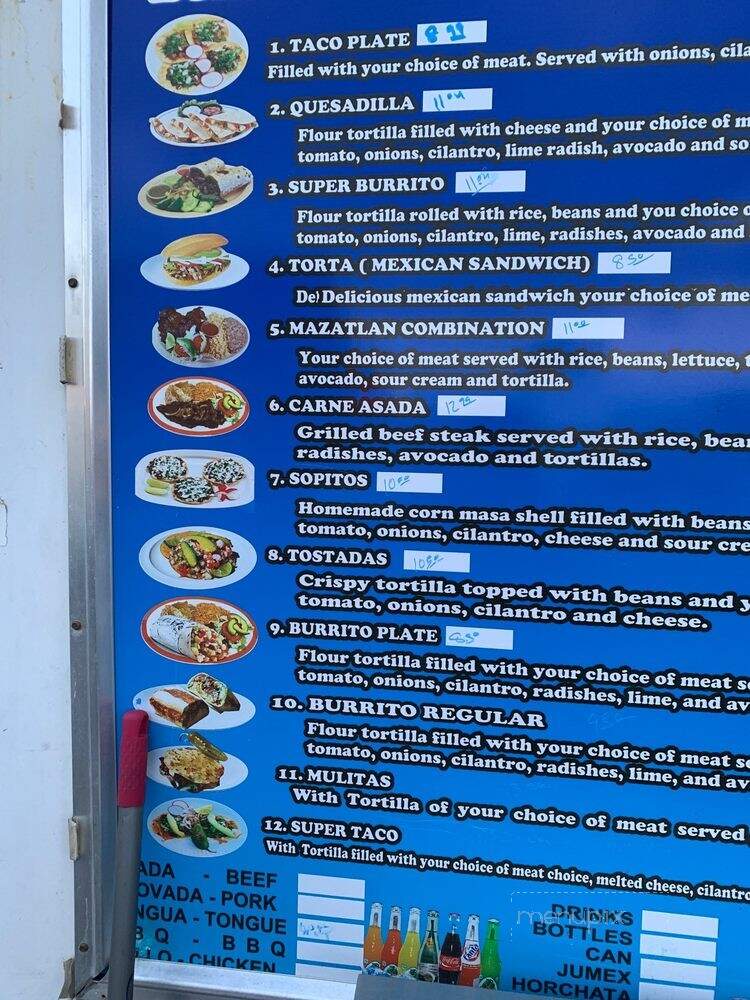Taqueria Mazatlan - Chelan, WA menu_pic