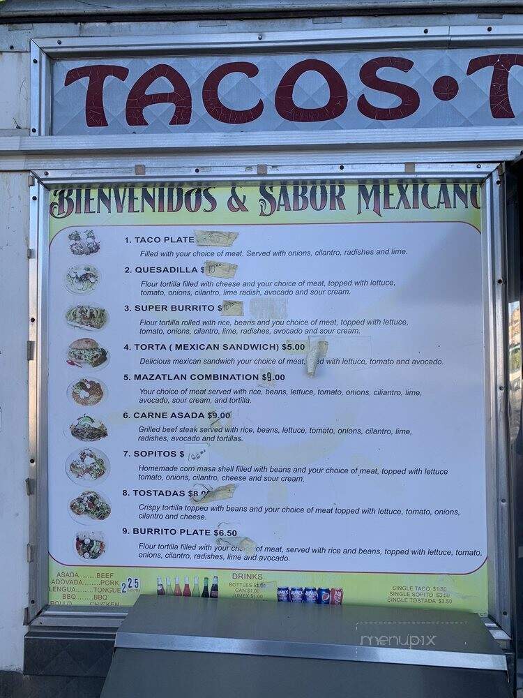 Taqueria Mazatlan - Chelan, WA menu_pic