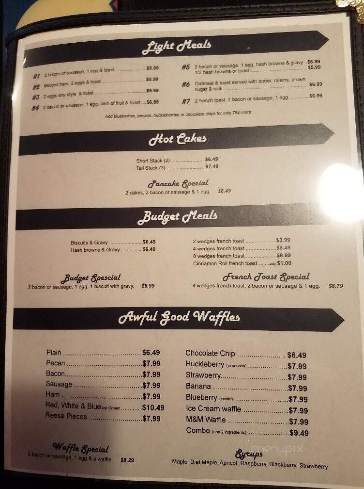Kabot's Kitchen - Spokane, WA menu_pic