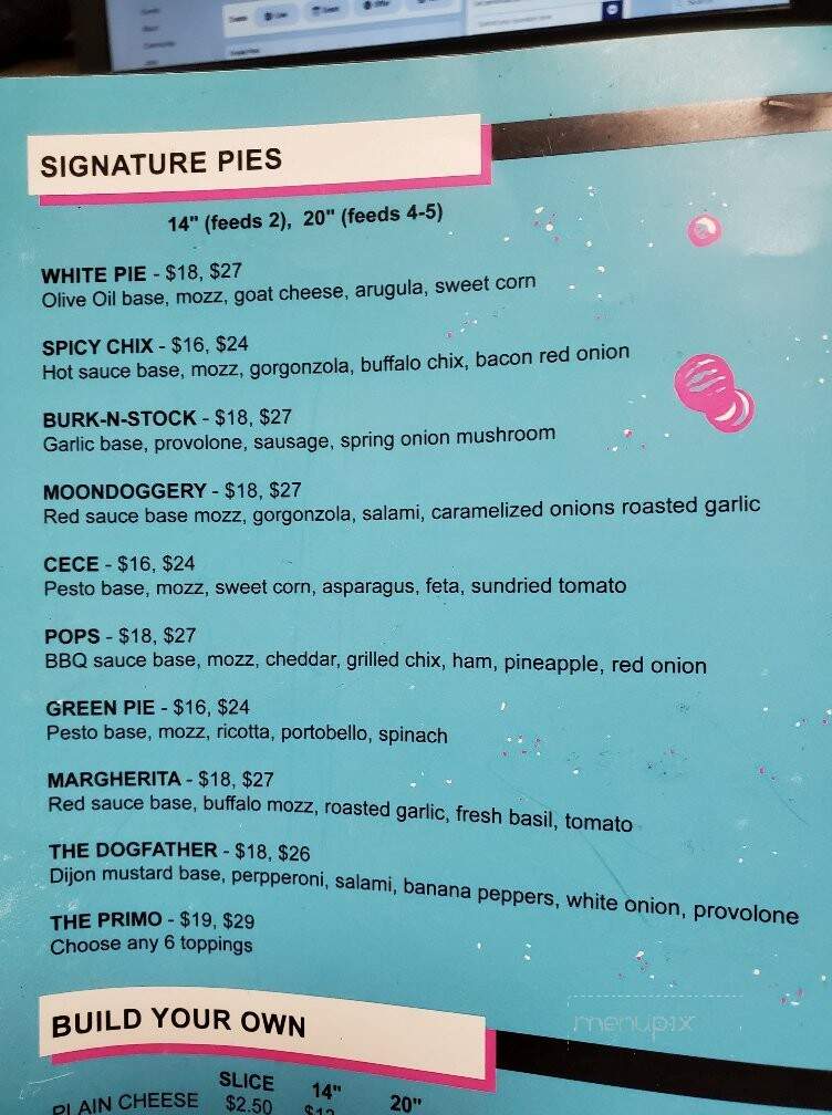 Moondog Pizza - Morganton, NC menu_pic