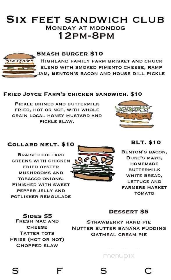Moondog Pizza - Morganton, NC menu_pic