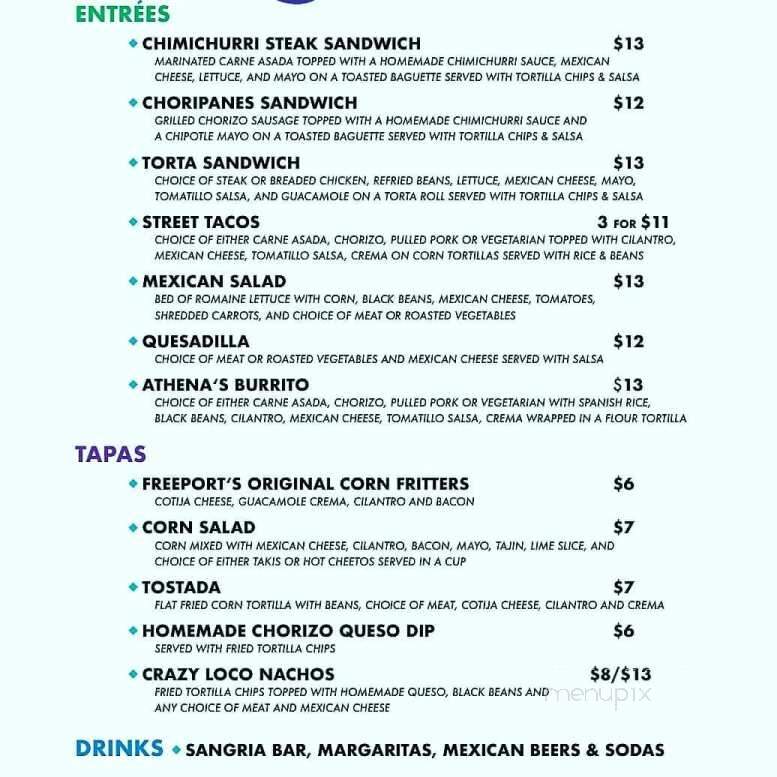 Athena's Cantina - Freeport, ME menu_pic