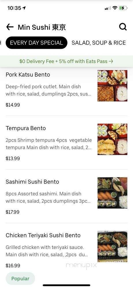 Min Sushi - Richmond Hill, ON menu_pic