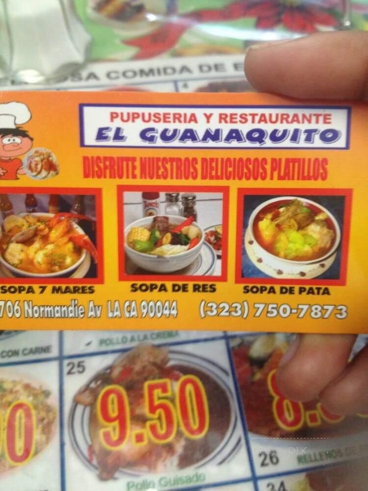 El Guanaquito No 2 - Los Angeles, CA menu_pic