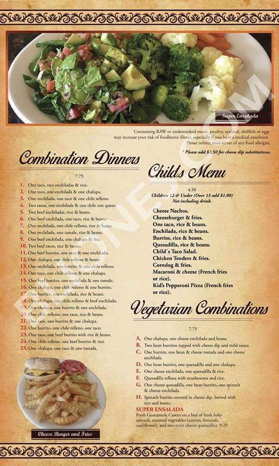 Los Agaves Mexican Grill - White House, TN menu_pic
