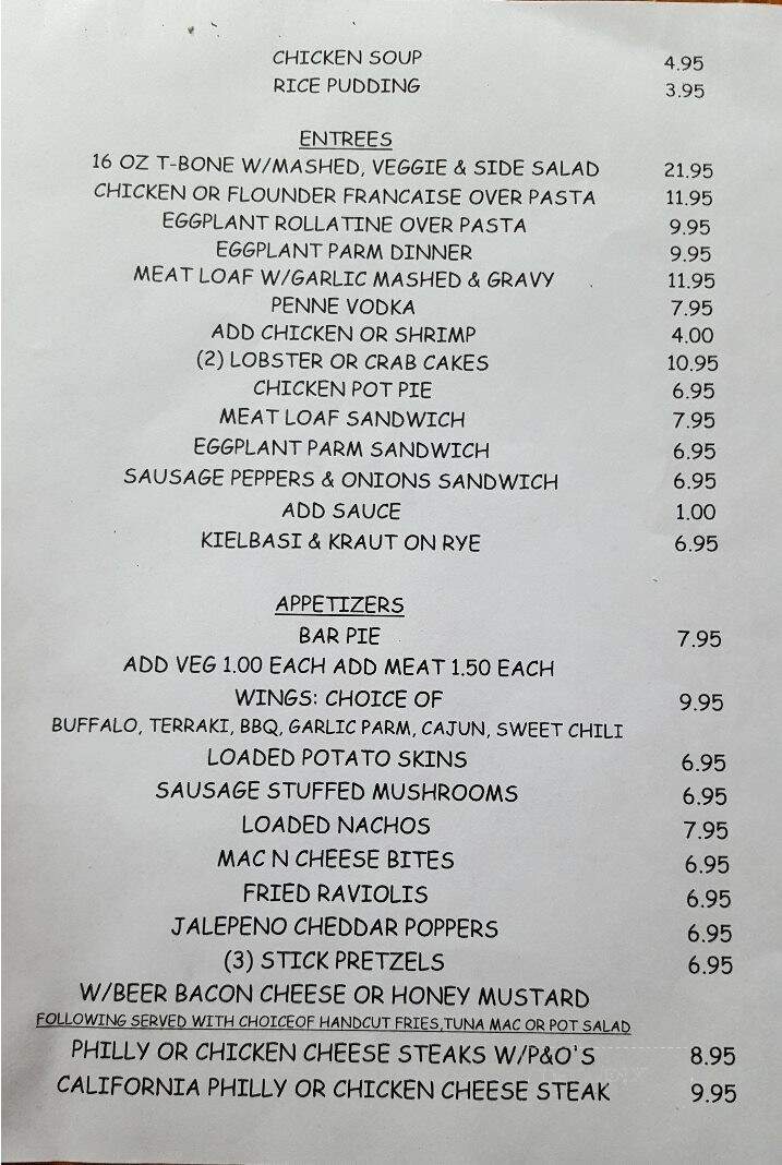 Up The Creek - Keyport, NJ menu_pic
