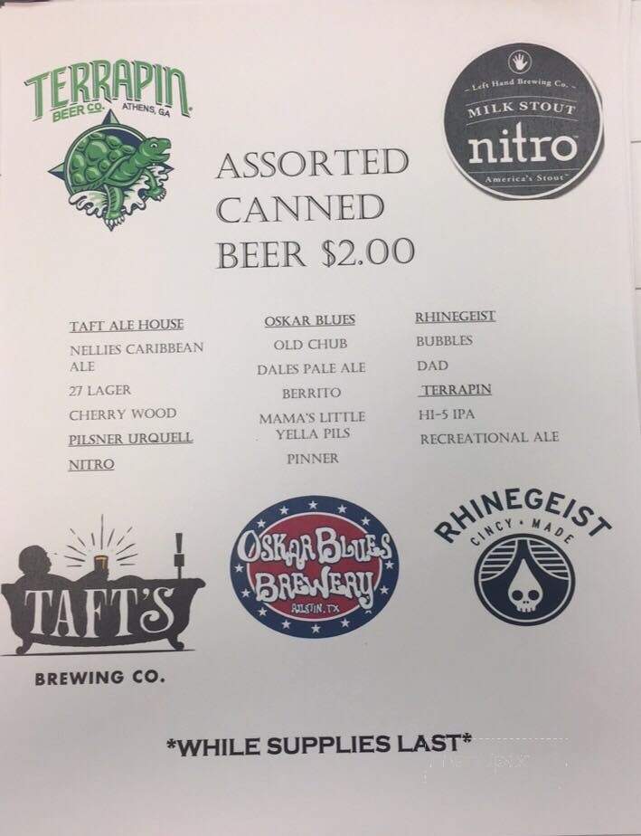The SandTrap Grill at the Blue Ash Golf Course - Cincinnati, OH menu_pic