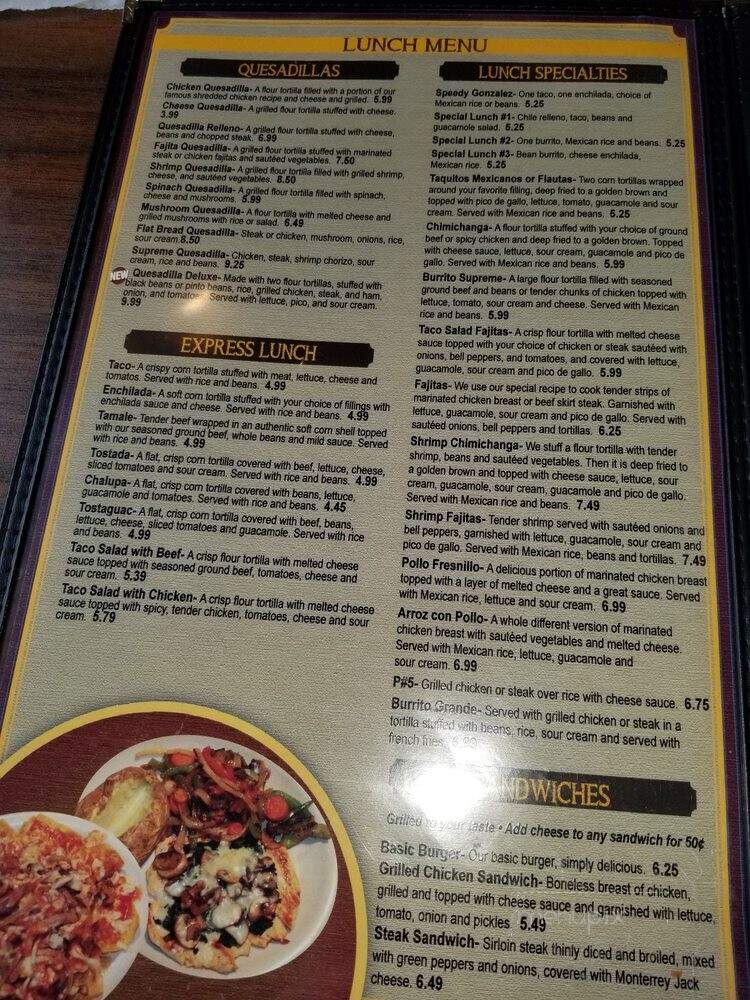 Los Compadres Restaurant - Fulton, MS menu_pic