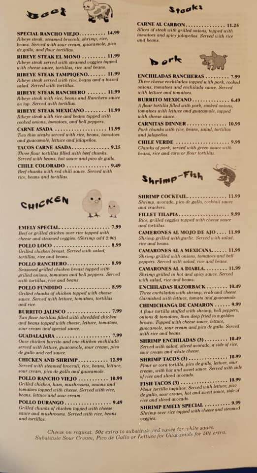 Rancho Veijo - Grove, OK menu_pic