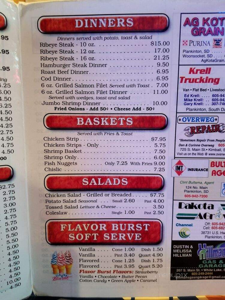 Plank-Inn - Plankinton, SD menu_pic