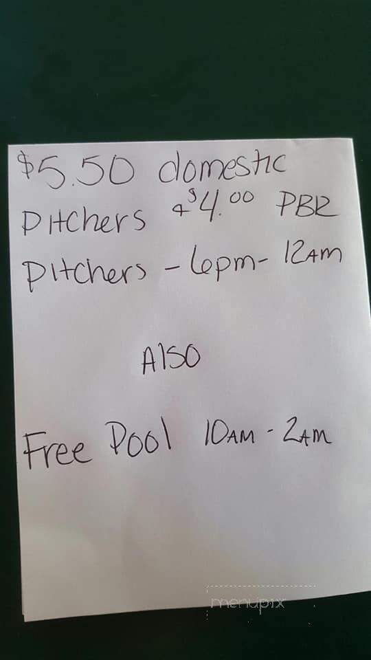 My Buddy's Place - Sheridan, WY menu_pic