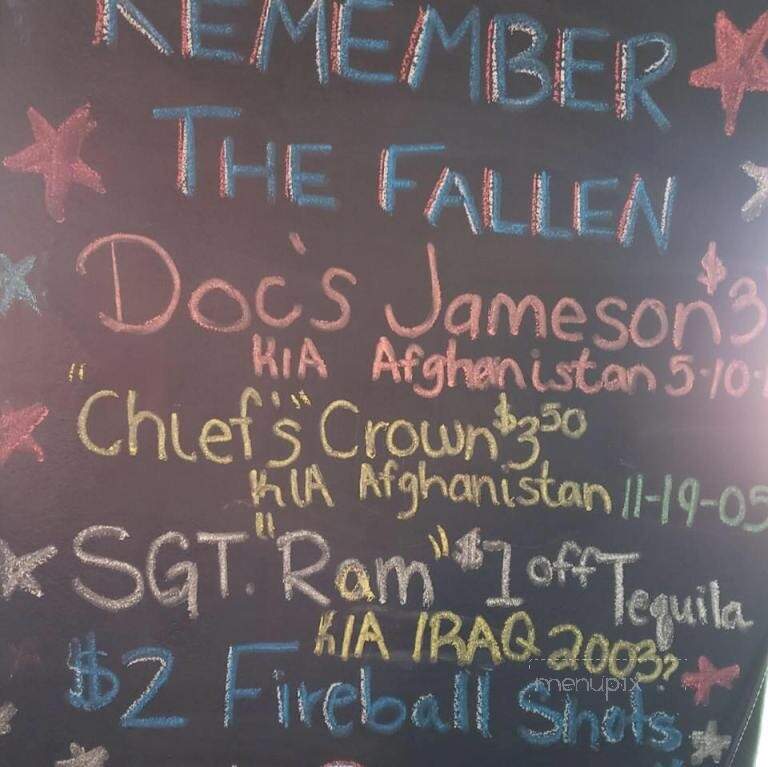 My Buddy's Place - Sheridan, WY menu_pic