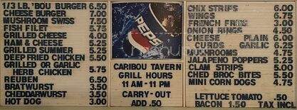 Caribou Tavern - Madison, WI menu_pic