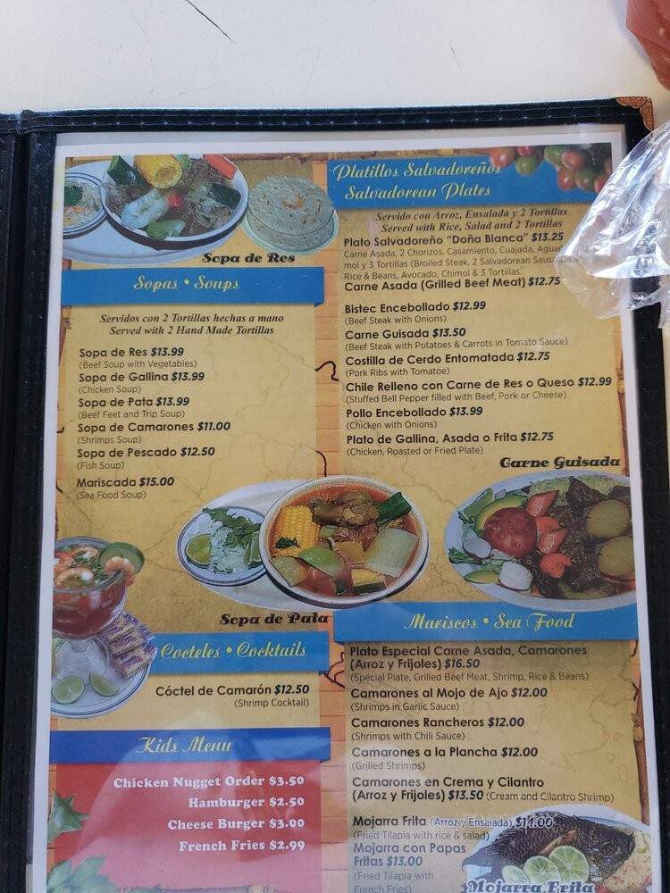 Dona Blanca - Lancaster, CA menu_pic