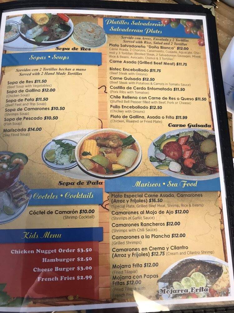 Dona Blanca - Lancaster, CA menu_pic