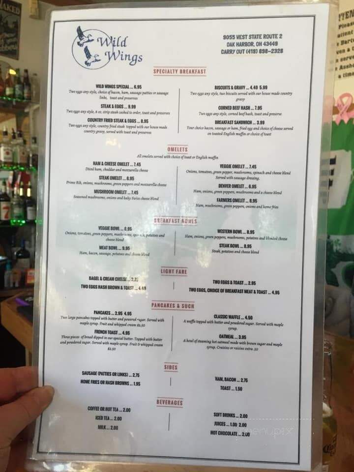 Wild Wings Restaurant & Lounge - Oak Harbor, OH menu_pic