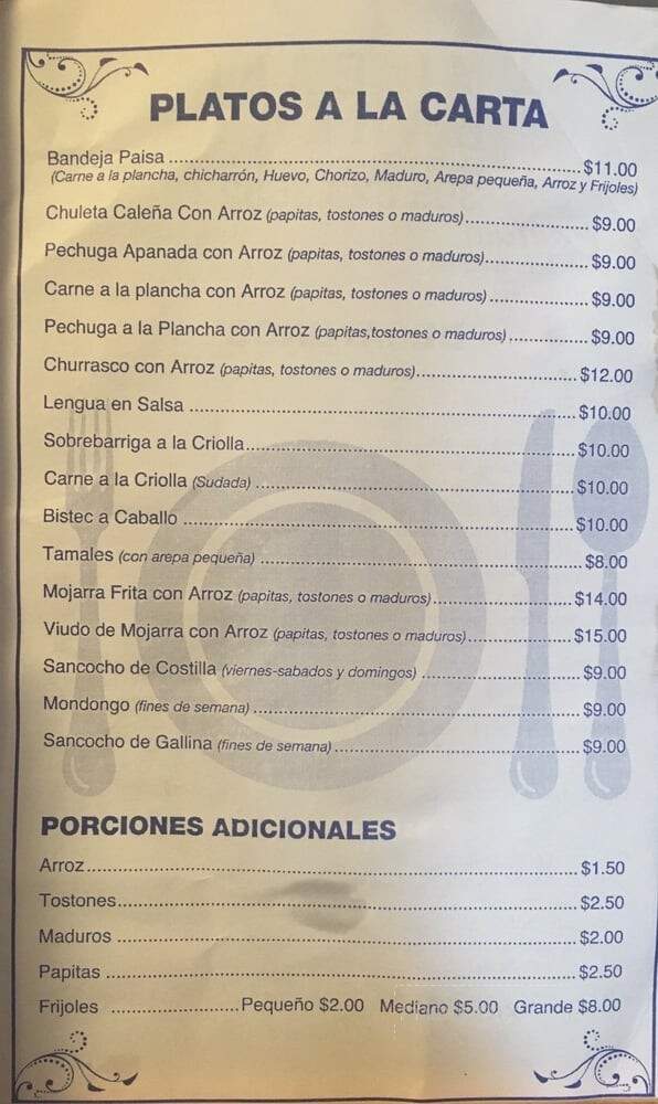 Mi Cali Bella Bakery - Hialeah, FL menu_pic