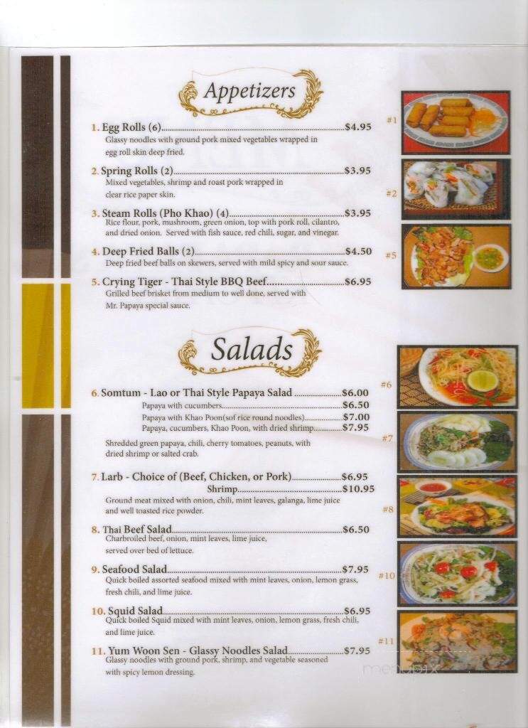Mr. Papaya Kitchen - Fresno, CA menu_pic