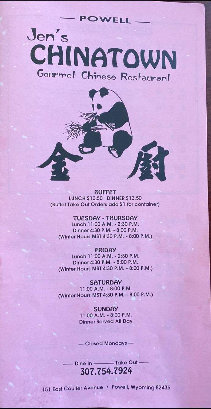 Chinatown - Powell, WY menu_pic