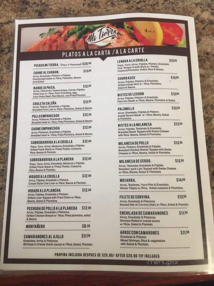 Mi Tierra Restaurant - Sarasota, FL menu_pic
