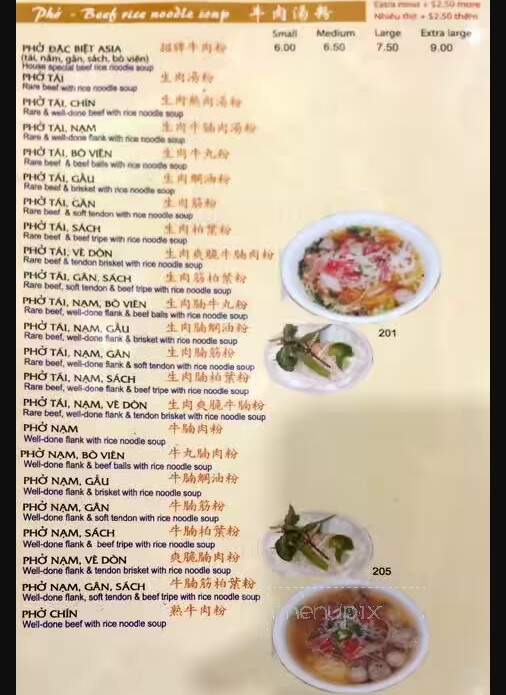 Pho Mi Asia - Toronto, ON menu_pic