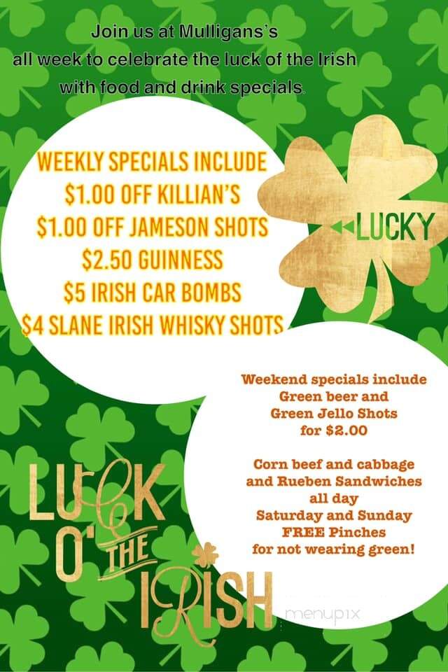 Mulligans - Marietta, GA menu_pic