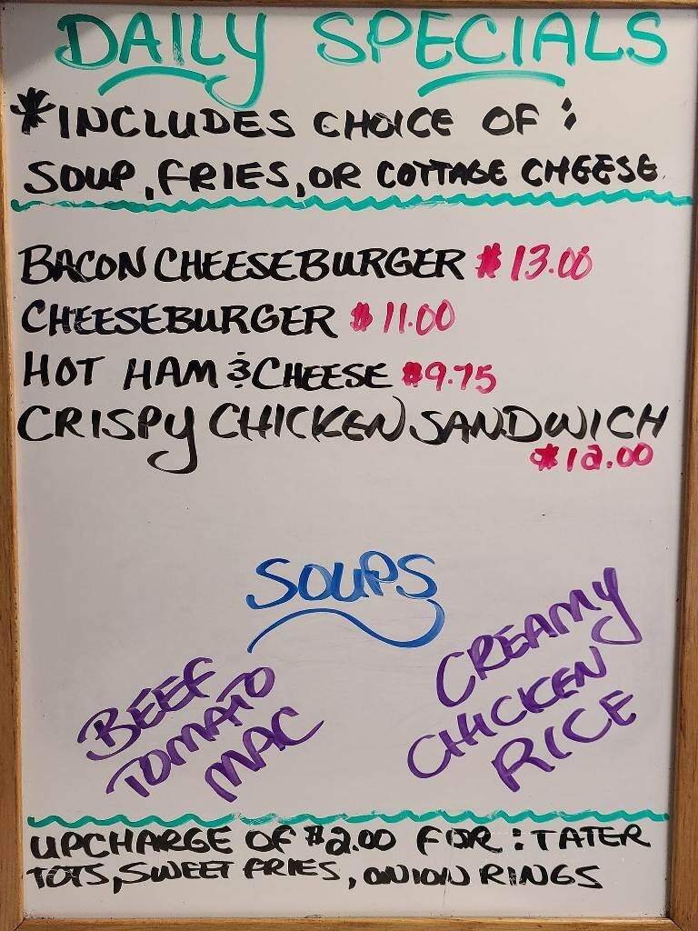 Von's Cafe - Eureka, MT menu_pic