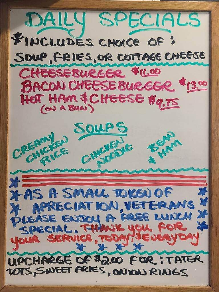 Von's Cafe - Eureka, MT menu_pic