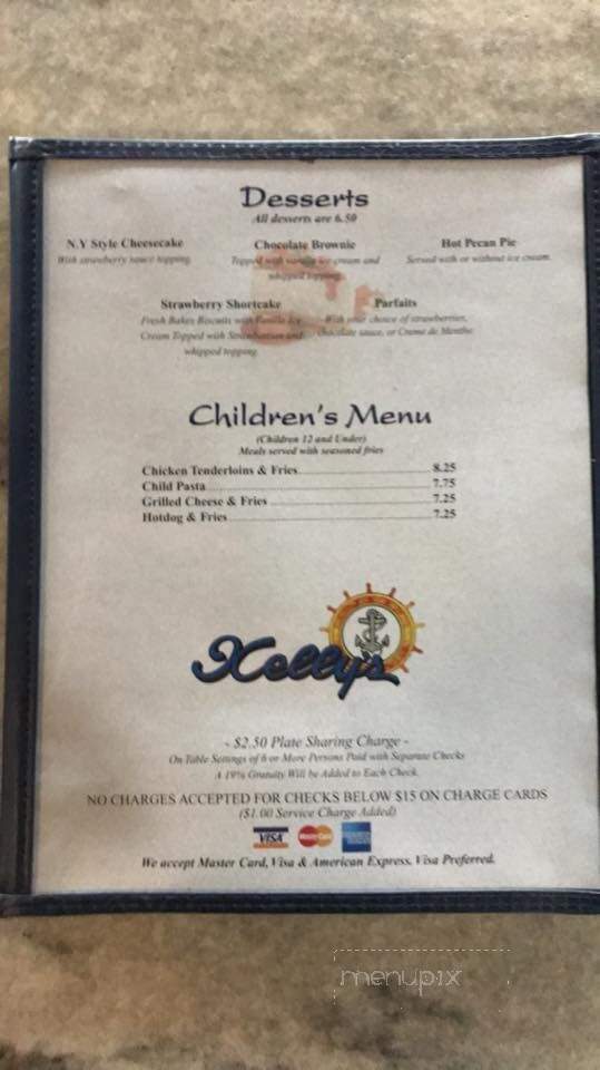 Kelly's Dock-Side Cafe - Ithaca, NY menu_pic