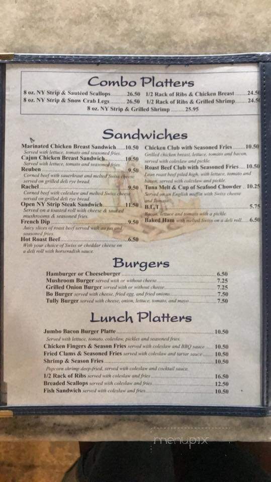 Kelly's Dock-Side Cafe - Ithaca, NY menu_pic