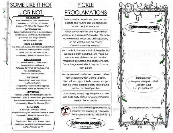 Pultneyville Pickle Co - Pultneyville, NY menu_pic