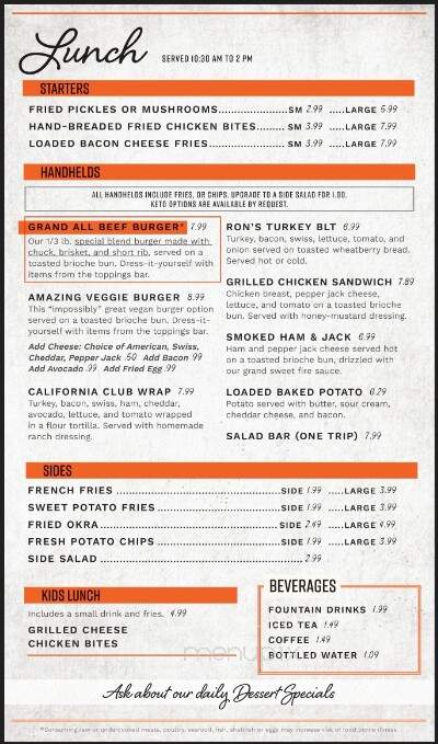 Grand Avenue Cafe - Ponca City, OK menu_pic